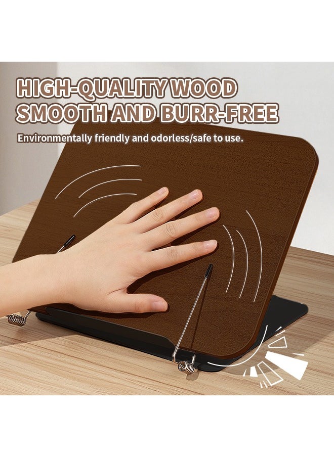 Generic - Quran Bible Book Holder with 360 Rotation, Foldable Wooden Book Laptop Stand, Versatile Reading Stand for Magazine Cookbook Display Prayer Chapel - Image 1