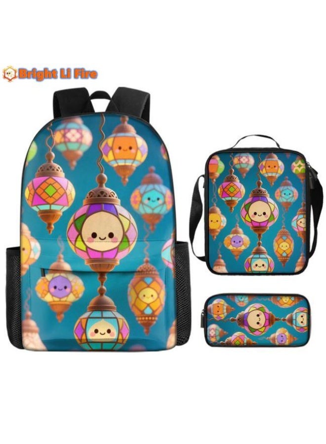 Bright Li Fire popular new super cartoon elements! Shoulder + handbag + pen bag set (students, children, friends outing, mountain climbing, etc. are available) - 12 - Image 1