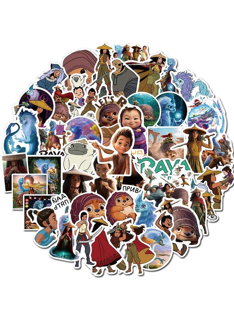 general 50-Piece Raya and the Last Dragon Cute Vinyl Waterproof Sticker