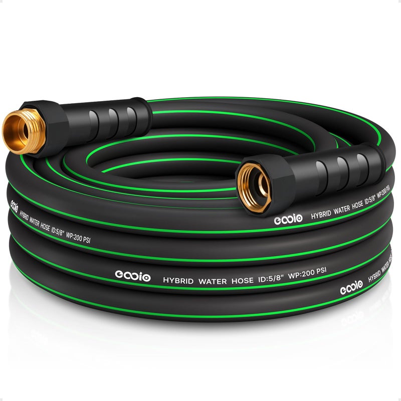 EOOIO Heavy Duty Garden Hose 20ft, NON-EXPANDABLE Flexible Water Hose, Kink Resistant Lightweight Hybrid Hose, Leakproof Hose Male to Female Fittings - Image 1
