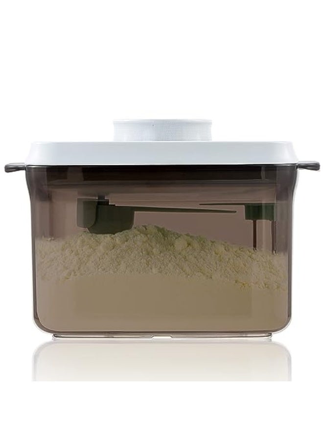 Tourdeus To Go Formula Container - 1000ml Airtight Milk Powder Container for Travel, Formula Dispenser with Scraper, 11OZ, 0.66LB, 300g, Brown  - Image 1