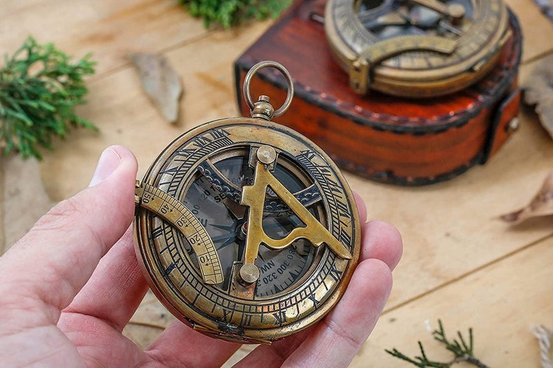 Engraved Son Gifts Mom and Dad, to My Son Compass Comes Grain Leather Case Brass Nautical - Personalized Sundial Compass, Birthday Gifts, Graduation Gifts - Image 5