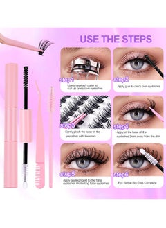 280PCS DIY Lash Extension Kit Lash Clusters Kit Individual Cluster Lashes With Waterproof Lash Bond And Seal And Tweezers D Curl Eyelash Extension Kit - pzsku/Z3DD4746AD718E6165446Z/45/_/1714984729/8fe30055-b9fd-442a-849c-0318f7829918