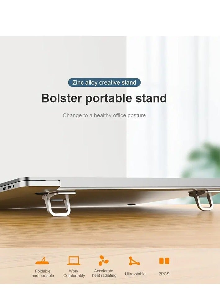 general 2-Pack Portable Invisible Laptop Stand Mini Alu minum Cooling Pad,Computer Keyboard Mount Kickstand,Ergonomic Lightweight Laptop Desk Stand  - Image 4