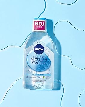NIVEA Hydra Skin Effect Micellar Water 400 ml Nourishing Hyaluronic Micellar Water for Thorough Facial Cleansing Makeup Remover with Pure Hyaluronic HA - Image 5