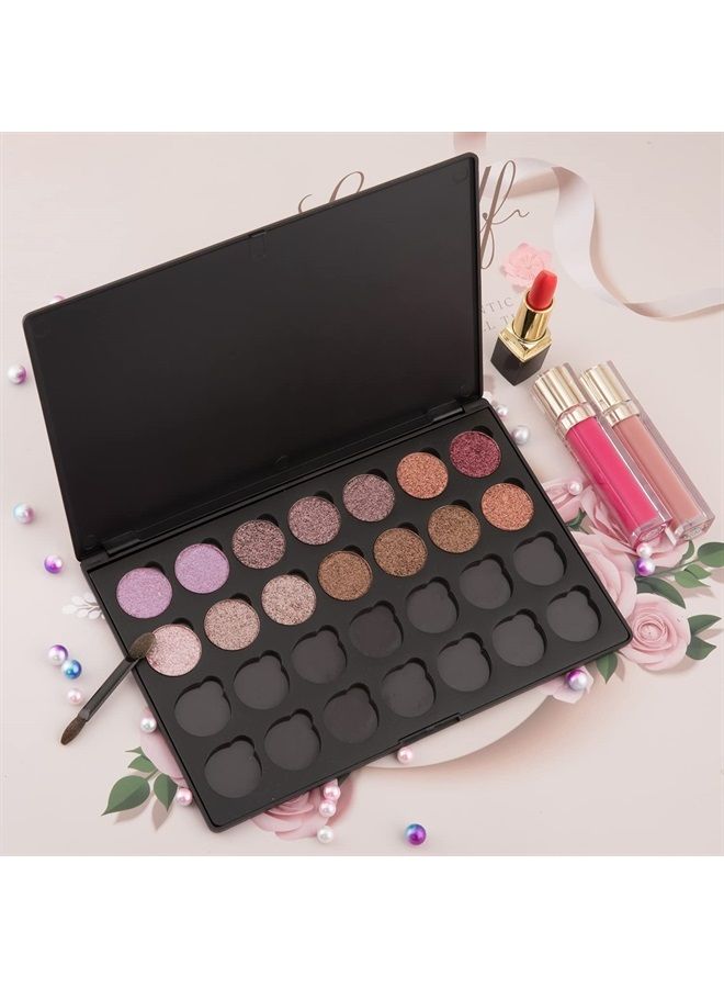 Allwon Empty Magnetic Eyeshadow Makeup Palette with 28Pcs 26mm Round Metal Pans - Image 4