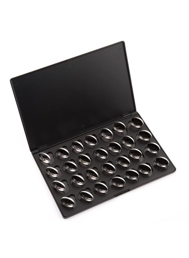 Allwon Empty Magnetic Eyeshadow Makeup Palette with 28Pcs 26mm Round Metal Pans - Image 5