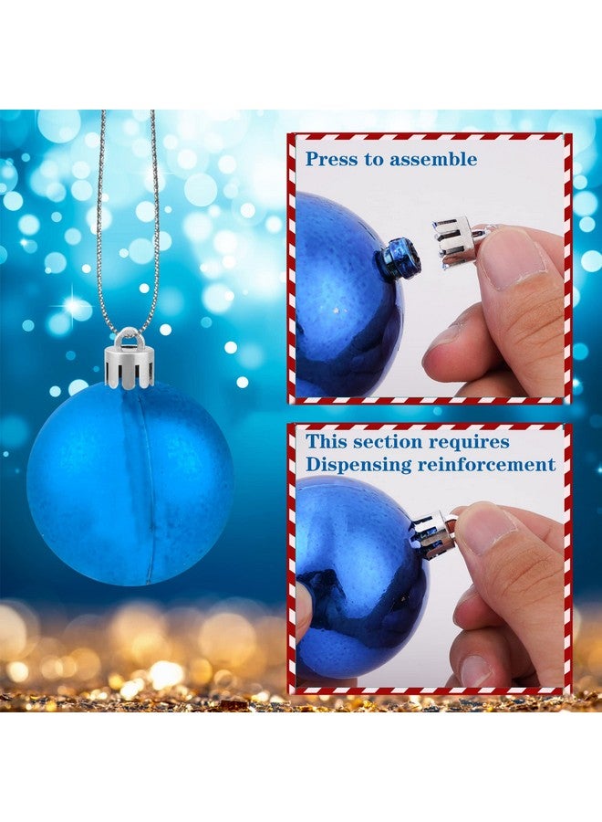 WBCBEC 120 Pieces 0.5 Inch Round Christmas Ornament Caps Replacement Plastic Christmas Ornament Hangers Caps for Christmas Tree Ceramic Glass Porcelain Christmas Ornaments DIY Decorations (Silver) - Image 3