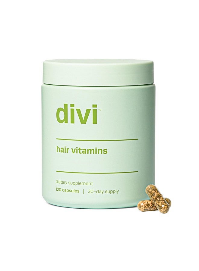 DiVi فيتامينات الشعر ديفي للنساء والرجال - مصنوعة من مكونات نظيفة مدعومة علمياً لنمو الشعر وزيادة كثافته - خلق بيئة صحية للشعر - إمداد لمدة 30 يوماً، 120 حبة - Image 1