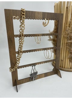 HELLOVE Walnut Color Jewelry Earring Stand Wooden Jewelry Stand Jewelry Hanger Jewelry  - Image 4