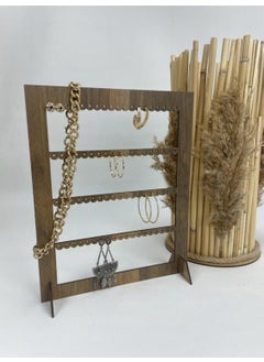 HELLOVE Walnut Color Jewelry Earring Stand Wooden Jewelry Stand Jewelry Hanger Jewelry  - Image 5
