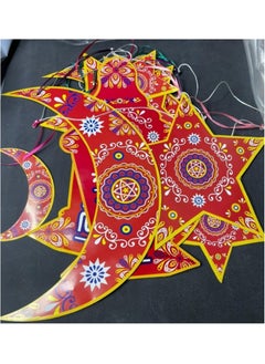 Generic Ramadan Paper Decoration Lantern Crescent Star Design - Red  - Image 3