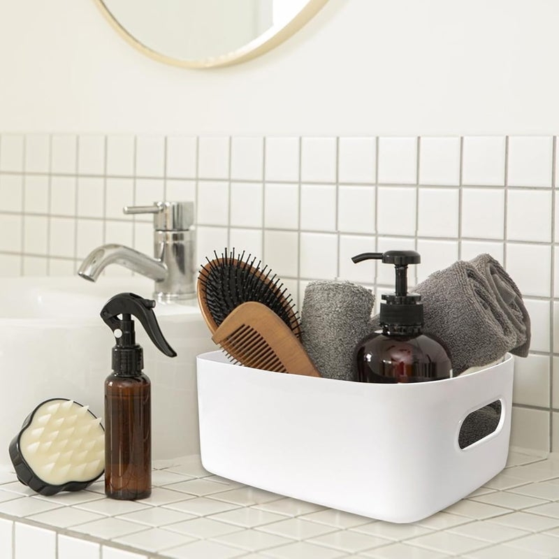 Eworld Plastic Pantry Organizer Storage Bins with Cutout Handles, 26x18x10cm Stackable Household Storage Baskets for Kitchen, Closet & Bathroom (Pack of 6, 8, 10, 12 & 20) - Image 4