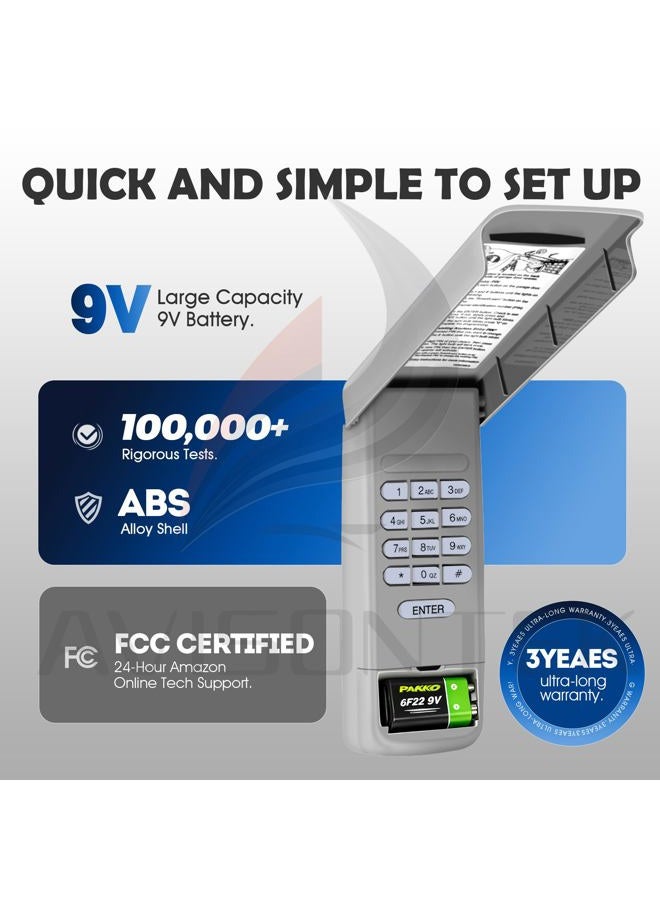 Avisontek 1 for CMXZDCG440 Universal Craftsman Garage Door Opener Keypad 3-Year-Warranty - Image 3