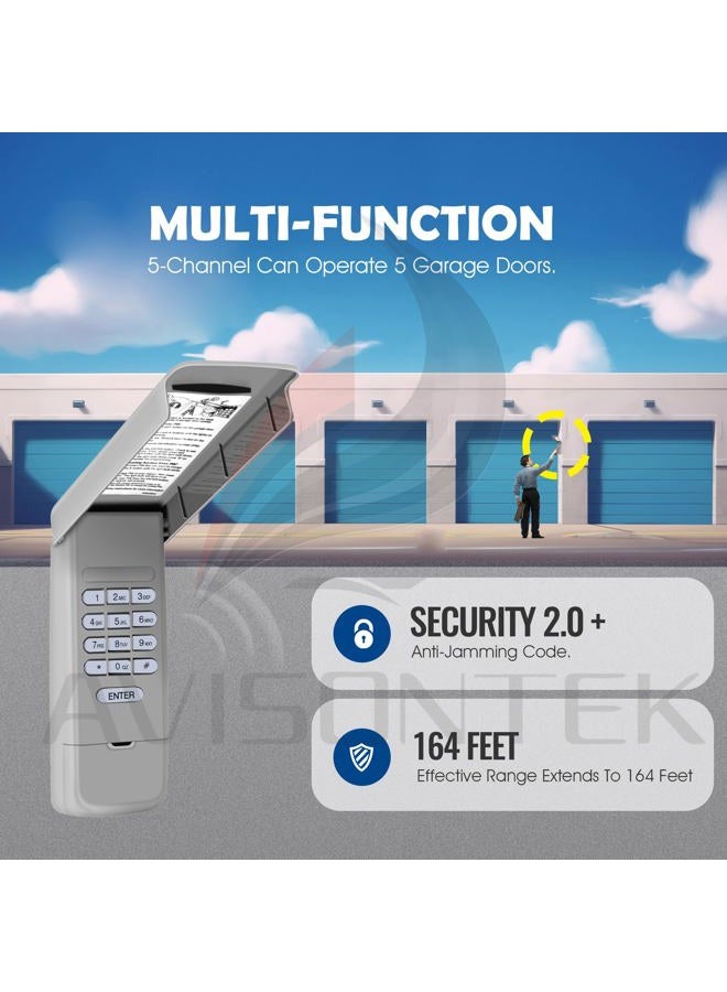 Avisontek 1 for CMXZDCG440 Universal Craftsman Garage Door Opener Keypad 3-Year-Warranty - Image 5