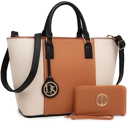Dasein Satchel Purse Handbag for Women Large Shoulder Work Tote Bag With Matching Wallet - Image 1