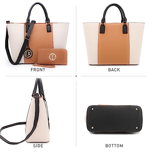 Dasein Satchel Purse Handbag for Women Large Shoulder Work Tote Bag With Matching Wallet - Image 4