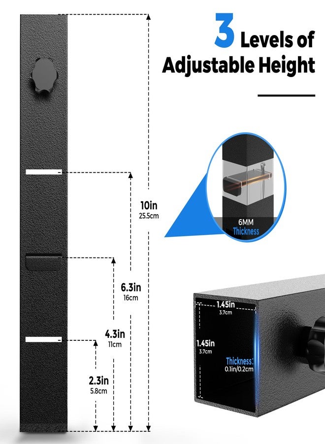 Laowu 4 Pack Folding Table Leg Extenders, Highly Durable Steel Folding Table Leg Risers, Folding Desk Legs Extensions for Straight｜Bent Legs,3 Levels Adjustable Height Tables Extender Rise 2.3in｜4.3in｜6.3in - Image 2