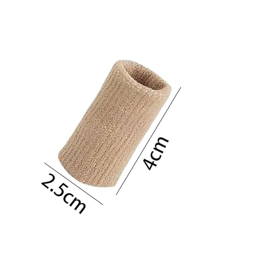 YUISI 20Pcs Finger Sleeves – Elastic Finger Sleeves for Pain Relief & Injury Protection with Comfortable Cushion Pressure for Cricket, Gym, Volleyball, Badminton & Tennis, Men & Women (Beige) - Image 5