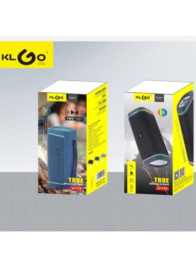 KLGO LY 779 Wireless Bluetooth Speaker with LED Lighting Built in FM Radio Clear Sound - Image 2