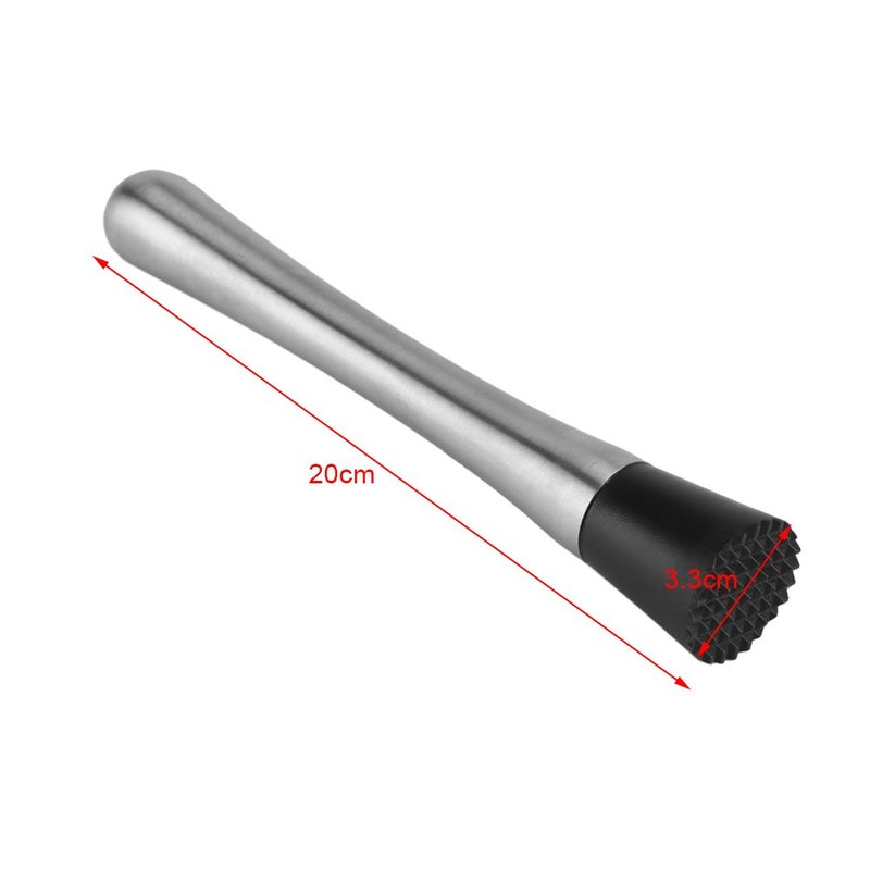 Fdit Cocktail Muddler Stainless Steel Bar Stick Mojito Masher Fruit Mixer Ideal Bartender Tool Barware - Image 2