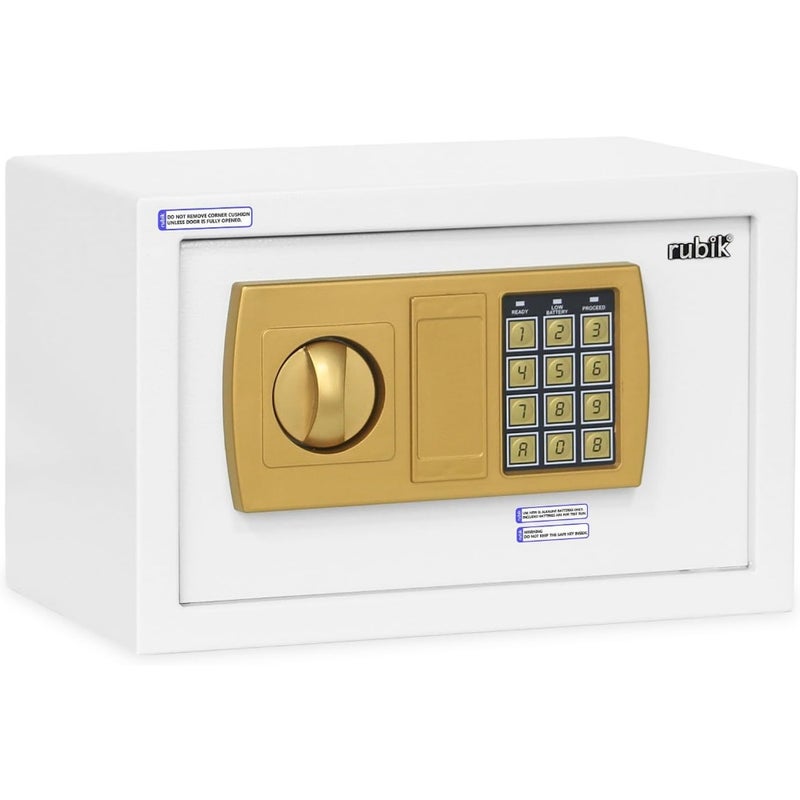 Safe Box with Digital Pin Code and Key Lock for Home Office Money Jewelry Passport Safety 20x31x20cm - Image 1