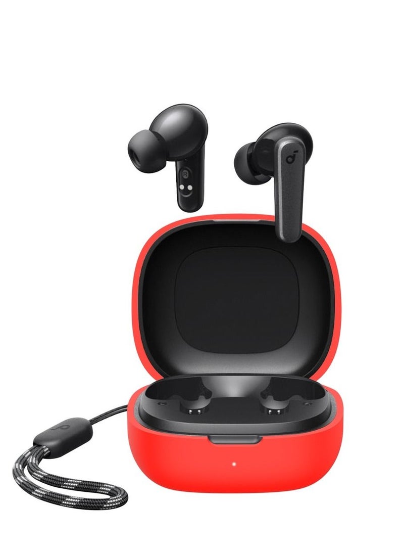 Case Cover For ANker Soundcore R50i Shock Resistant Cover With Carabiner (Red) - Image 2