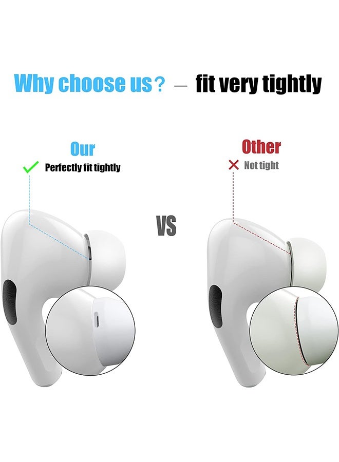 Wffo 3 Pairs Replacement Ear Buds For Air Pods Pro - Ear Tips for Air pods Pro 2 Ear Tips Buds - Small Medium Large 3 Size Silicone Rubber Eartip Earbuds Gel Cover Accessories - White/With Box - Image 5
