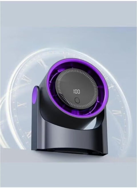 Turbo Circulation Rechargeable Fan – USB Powered Desk & Wall Mount Fan with Digital Display, 4-Speed Settings, Quiet Operation & Smart Timer, Ideal for Home, Office & Camping