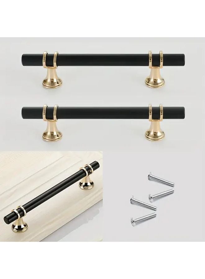 10PCS Black Golden Stainless Steel Pull Handles 160 Holes 20 Screws Modern Cabinet Hardware - Image 2