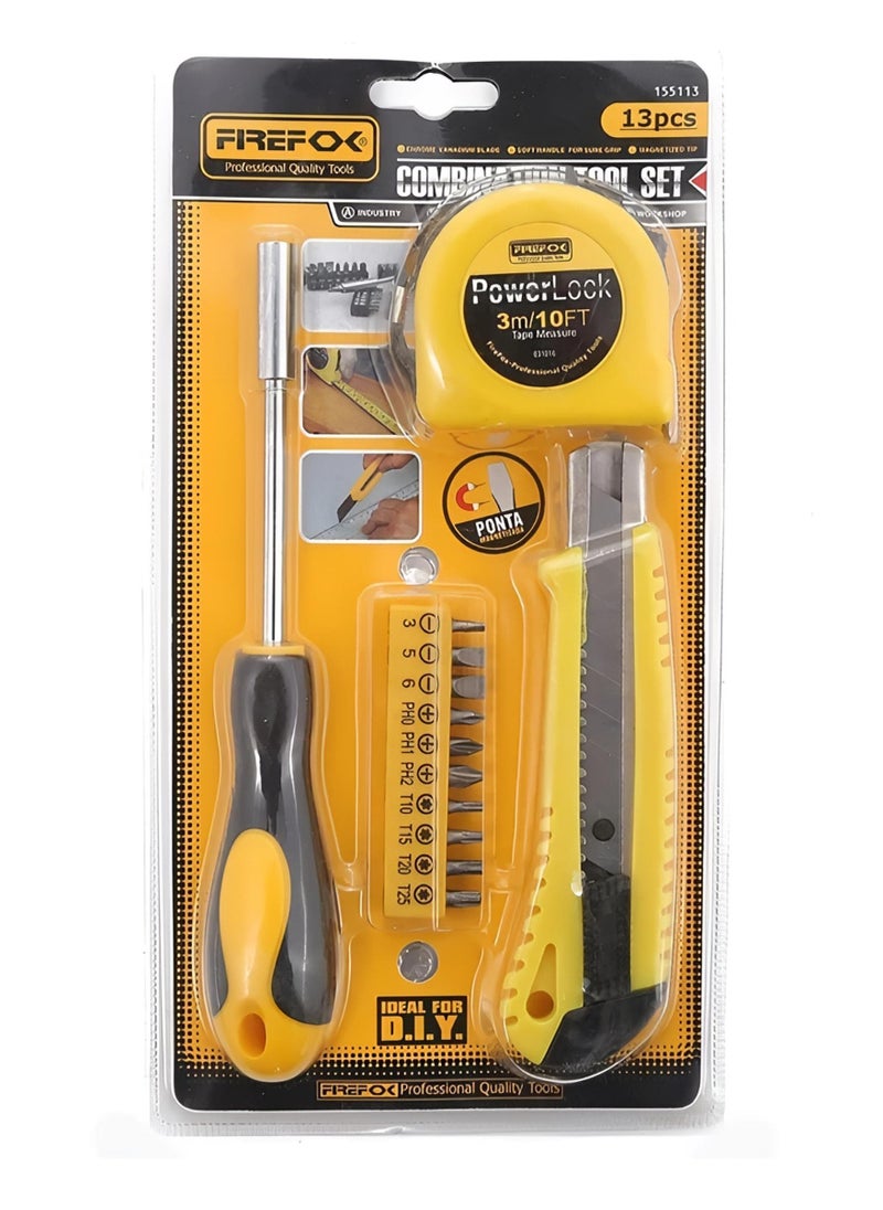 FIREFOX 13-Piece Screwdriver Kit Yellow/Black/Silver 10 Inch  - Image 1