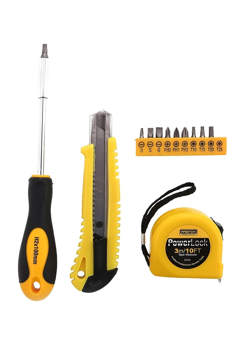 FIREFOX 13-Piece Screwdriver Kit Yellow/Black/Silver 10 Inch  - Image 2