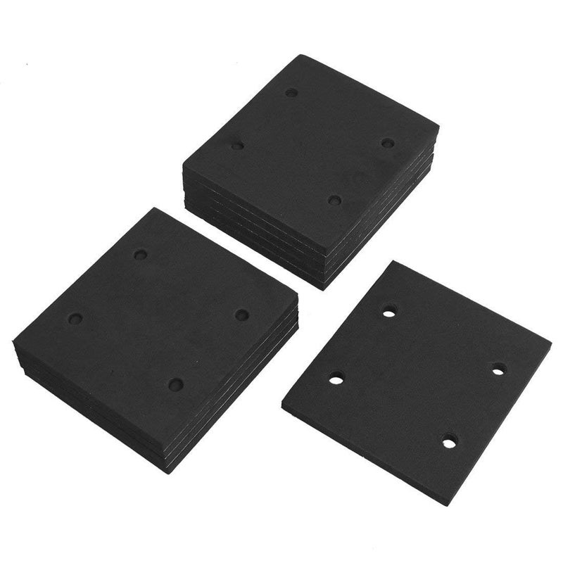 Luomorgo 10 Pcs Black Square Foam Adhesive Foam Replacement Sander Back Pad Sponge Gasket Rubber - Image 4