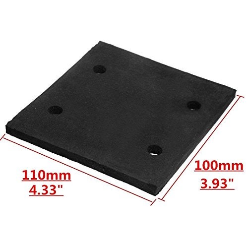 Luomorgo 10 Pcs Black Square Foam Adhesive Foam Replacement Sander Back Pad Sponge Gasket Rubber - Image 2