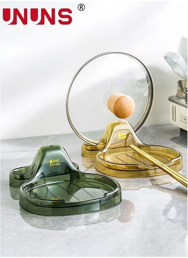 UNUNS - Pan Pot Rack,2 Pack Utensil Rest For Stove Top,Spatula Spoon With Drip Pad And Lid Holder Stand Kitchen,Countertop Rack - Image 1