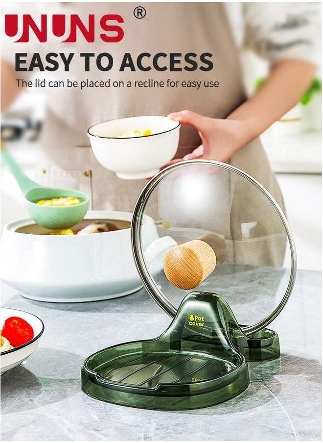 UNUNS - Pan Pot Rack,2 Pack Utensil Rest For Stove Top,Spatula Spoon With Drip Pad And Lid Holder Stand Kitchen,Countertop Rack - Image 1
