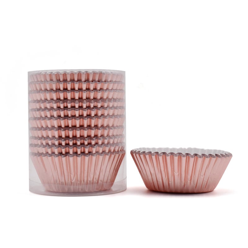 MODENGKONGJIAN 200 Pcs Rose Gold Foil Cupcake Liners Standard Baking Cups Muffin Paper Cases - Image 5