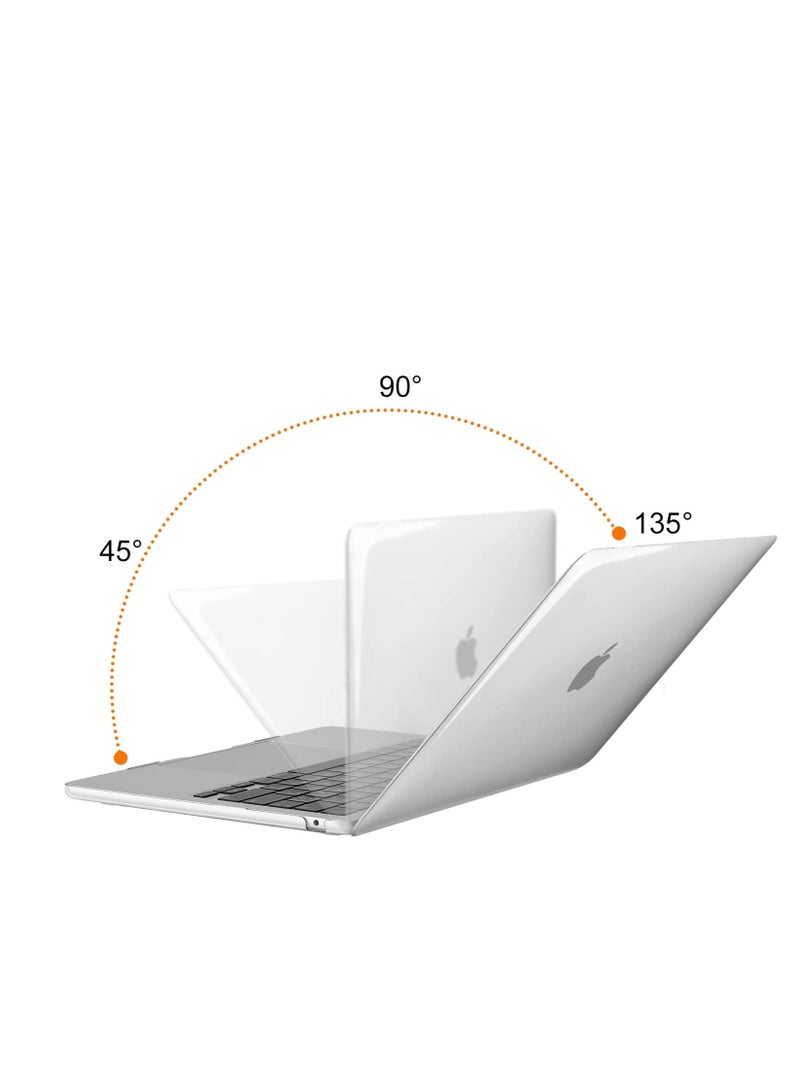 Protective Plastic Hard Shell Case Cover MacBook Air 13.6 Inch Case 2022 Release Model A2681 M2 Chip With Liquid Retina Display And Touch ID Color White Clear - Image 2