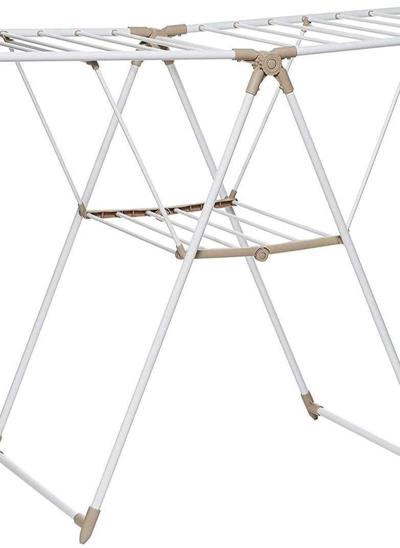 LOCK & LOCK LOCKNLOCK Strong Laundry Drying Rack - Durable, Foldable, Beige/White  - Image 3