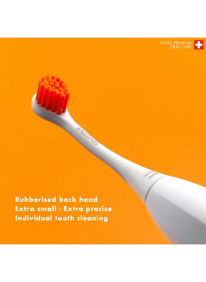 CURAPROX Hydrosonic Sensitive Brush Heads, Duo-Pack – New Ultra-Gentle Replacement Heads for Sonic Toothbrush, Yellow/Green - Image 3