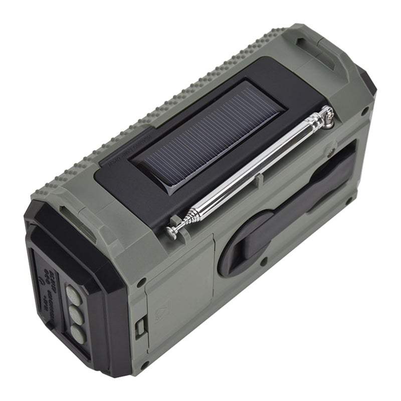 HanRongDa HRD-905 All-band Radio AM FM SW WB Radio Outdoor Emergency Radio with SOS Alarm Flashlight Reading Light Solar Powered Hand Crank Type-C Charging - Image 4