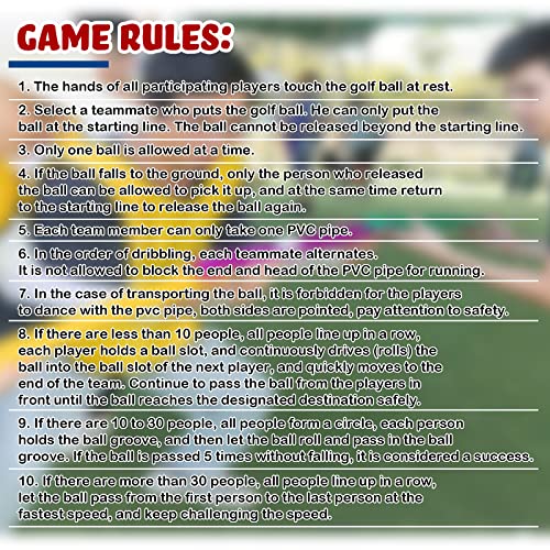 Sratte 1 Sets Team Building Activities Games Teamwork Group Learning Exercise Activities with Half Pipes Golf Balls Storage Bags Teamwork Kit for Adults Teens Field Day Game School Gym Outdoor Sports - Image 4