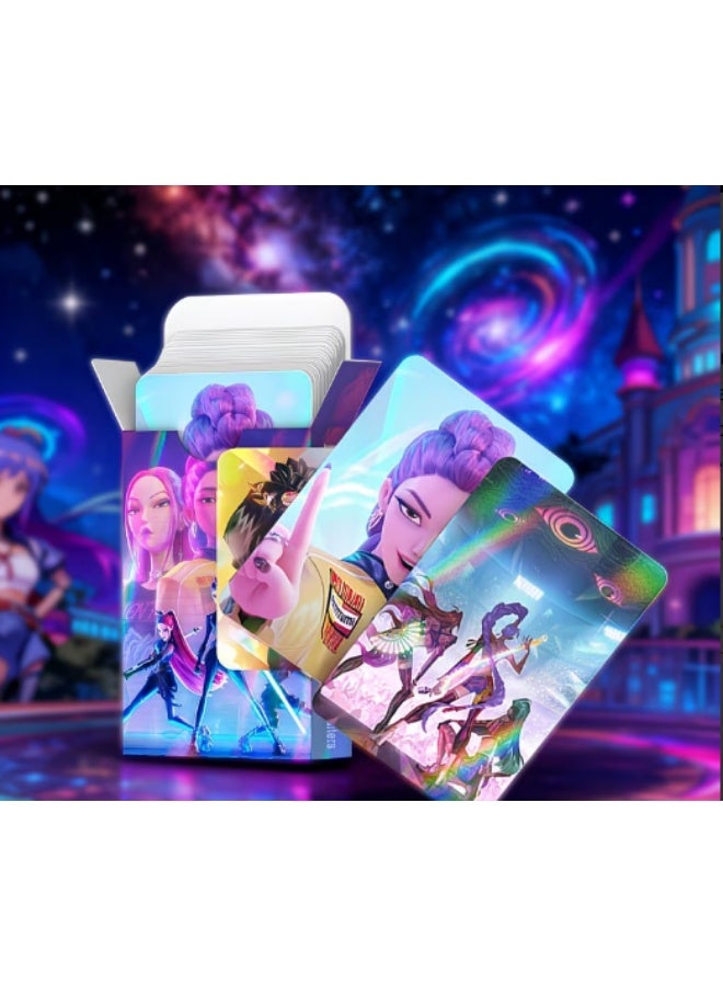 كيبوب ٩٦ قطعة من بطاقات الليزر لفرق الكيبوب - بطاقات لومو مع ملصقات - بطاقات تداول قابلة للتجميع على طراز الأنمي، مناسبة للمعجبين وهواة الجمع، بطاقات فرق كيبوب نابضة بالحياة، شعارات مميزة، وبضائع قابلة للتجميع للحفلات الموسيقية، ولقاءات المعجبين، والعرض، والهدايا، شخصيات ميرا، رومي، وزوي. - Image 3