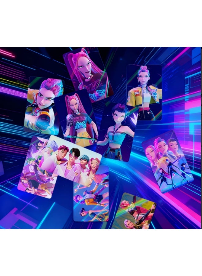 كيبوب ٩٦ قطعة من بطاقات الليزر لفرق الكيبوب - بطاقات لومو مع ملصقات - بطاقات تداول قابلة للتجميع على طراز الأنمي، مناسبة للمعجبين وهواة الجمع، بطاقات فرق كيبوب نابضة بالحياة، شعارات مميزة، وبضائع قابلة للتجميع للحفلات الموسيقية، ولقاءات المعجبين، والعرض، والهدايا، شخصيات ميرا، رومي، وزوي. - Image 4