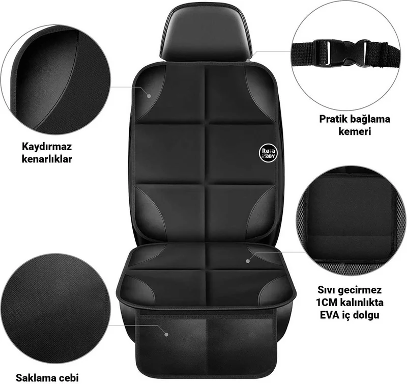 Revu Baby Isofix Input Car Child Seat Protective Car Cover Infant Carrier Stroller Protection Seat Cushion 2 Pieces