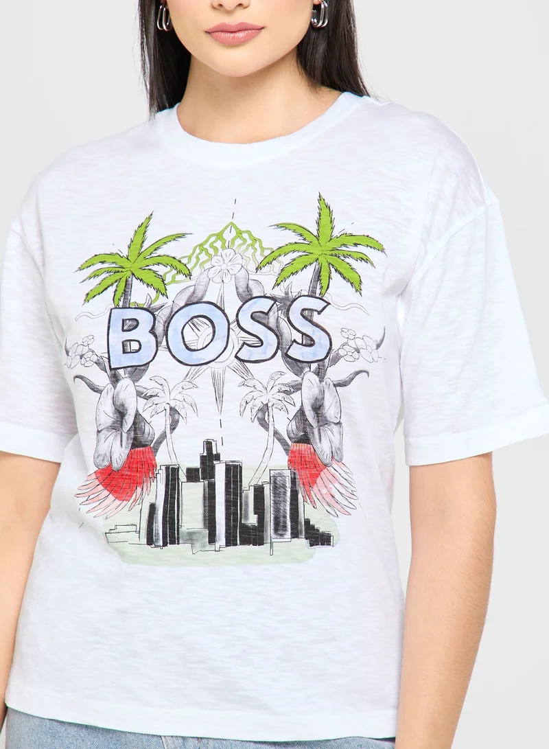 BOSS Crew Neck Graphic T-Shirt