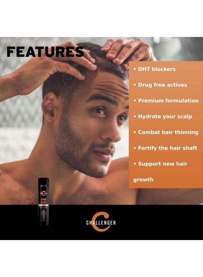 Challenger Men'S Hair Keep Conditioner 10 Ounce ; Dht Blocking Hair Growth Conditioner ; W/Baicapil Rejuvasoft Hairspa ; Caffeine Biotin Argan & Coconut Oils & More (2 Mo. Supply) - Image 5