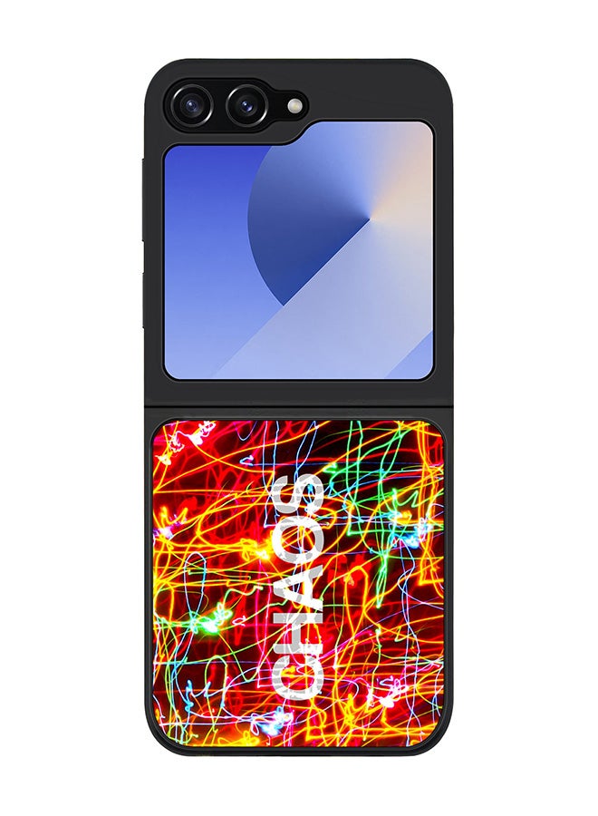 Stylizedd Rugged Black edge case for Samsung Galaxy Z Flip7 FE, Slim fit Soft Case Flexible Rubber Edges Anti Drop TPU Gel Thin Cover -  Chaos - Image 1