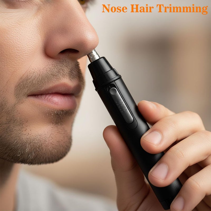 POSIKO Ear and Nose Hair Trimmer Clipper - 4-in-1 Grooming Tool for Nose Hair, Ear Hair, Beard, Eyebrows, Head Hair, Body Hair, Armpit, Leg (Black) - Image 2