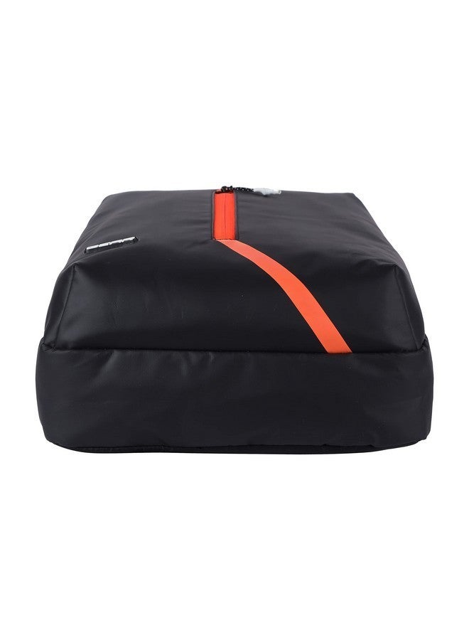 Gear Lite 15L Water Resistant Casual Standard 3 Compartment Backpack/School Bag For Men/Women (Black/Neon Orange) - Image 5